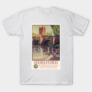 Vintage LMS Travel Poster for Hereford T-Shirt